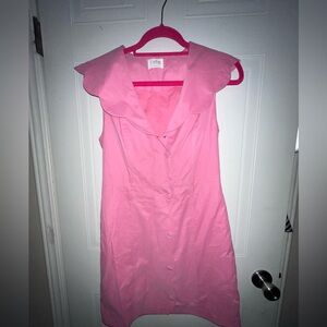 Fate Pink Scalloped Collar Dress